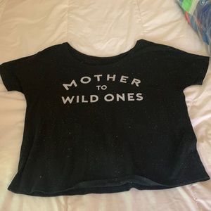“Mother To Wild Ones” off shoulder t-shirt